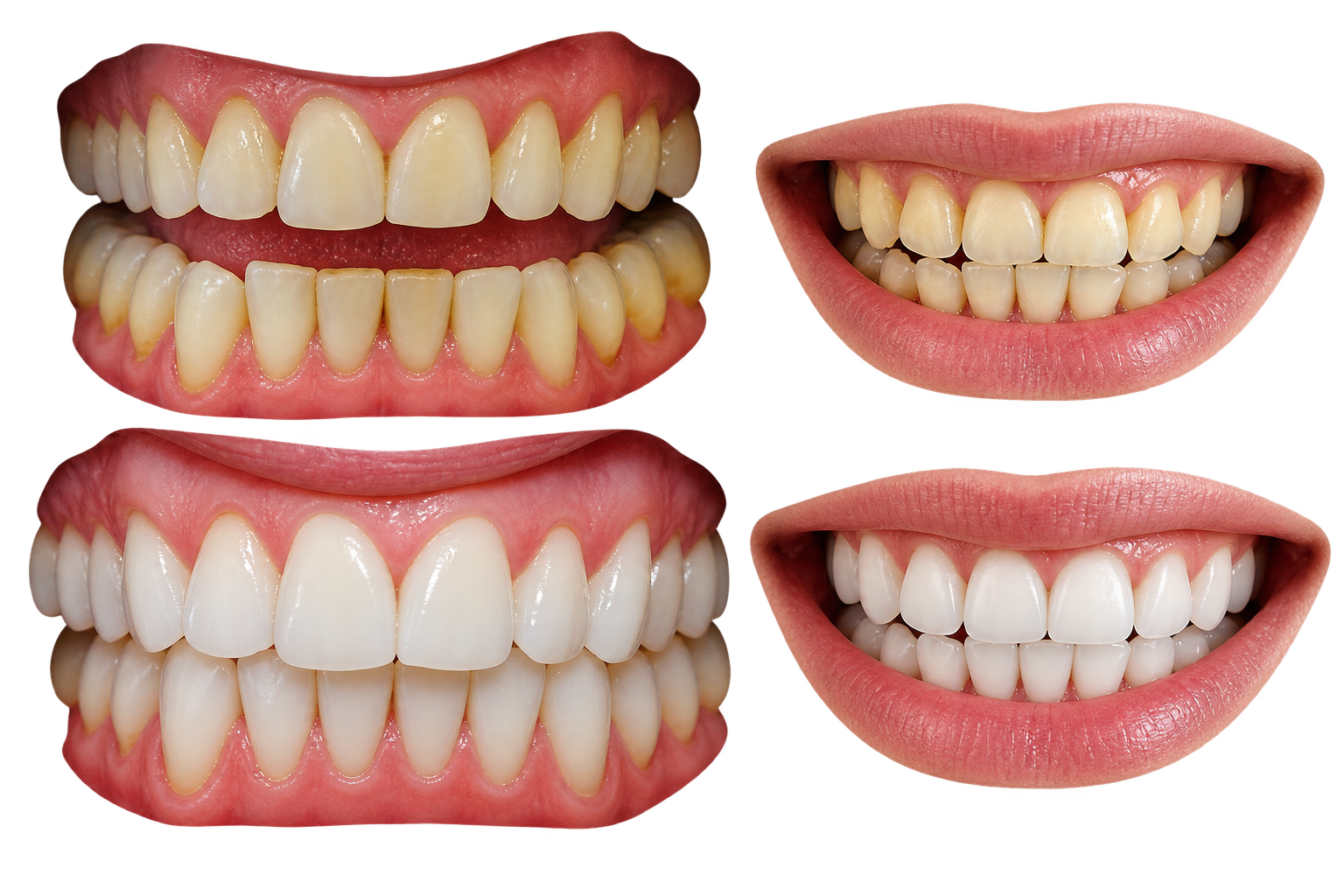 Resultado de clareamento dental antes e depois